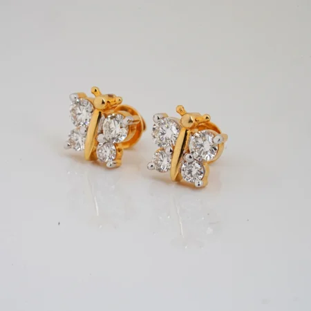 Butterfly Kiss Diamond Stud Earrings